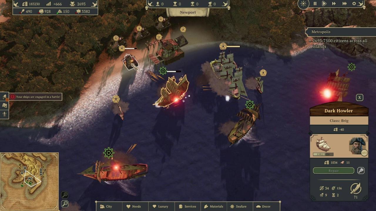Steam海战策略模拟海盗共和国 建海港打造海盗据点 组织舰队在加勒比海劫掠