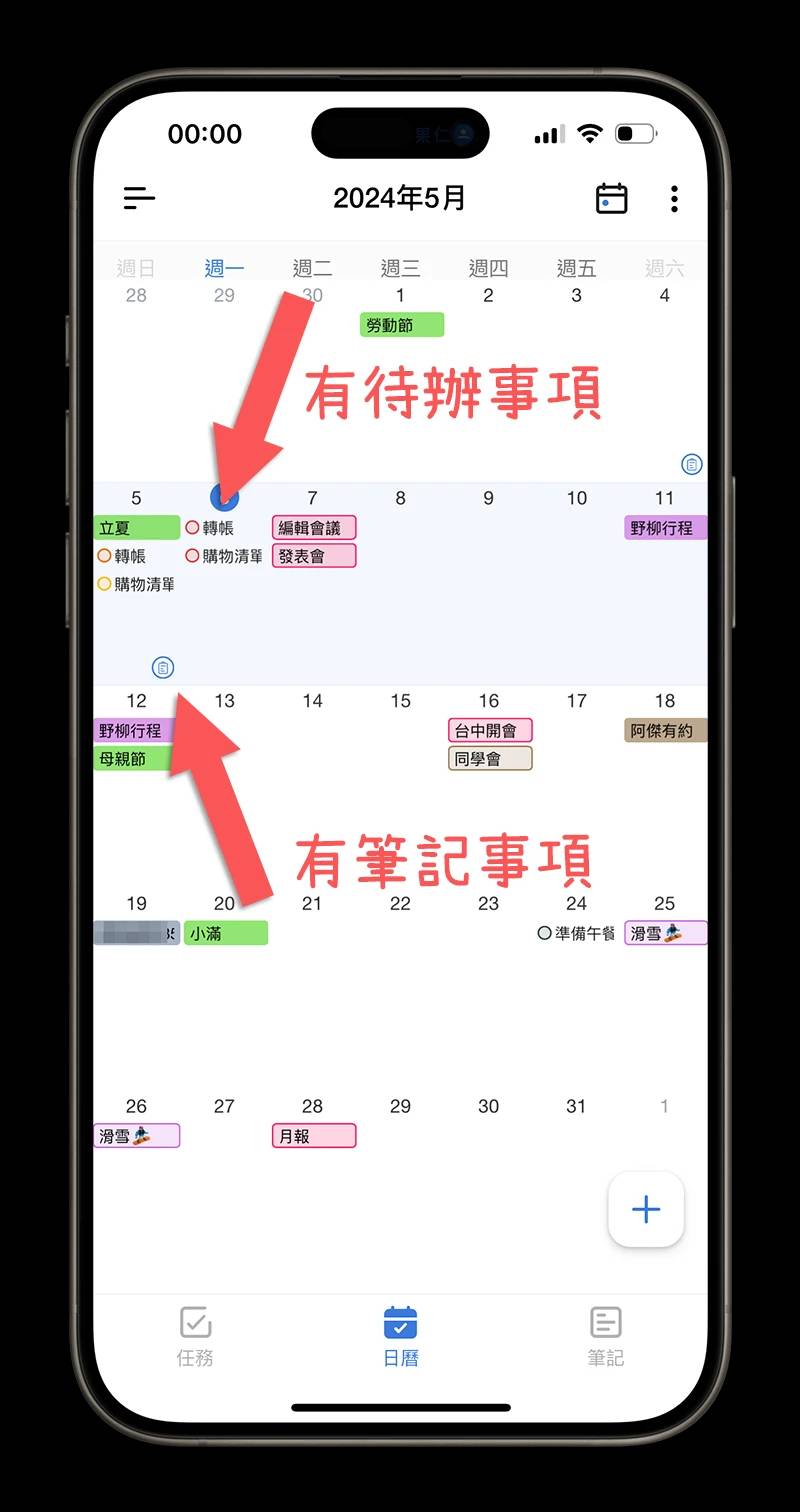 iPhone 行事历 App 分享 Tiny Planner 备忘录 笔记 待办事项 整合