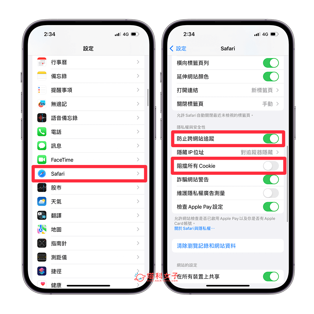 iPhone 开启 Cookie 教程，启用 Cookie 但阻挡跨网站关注权限