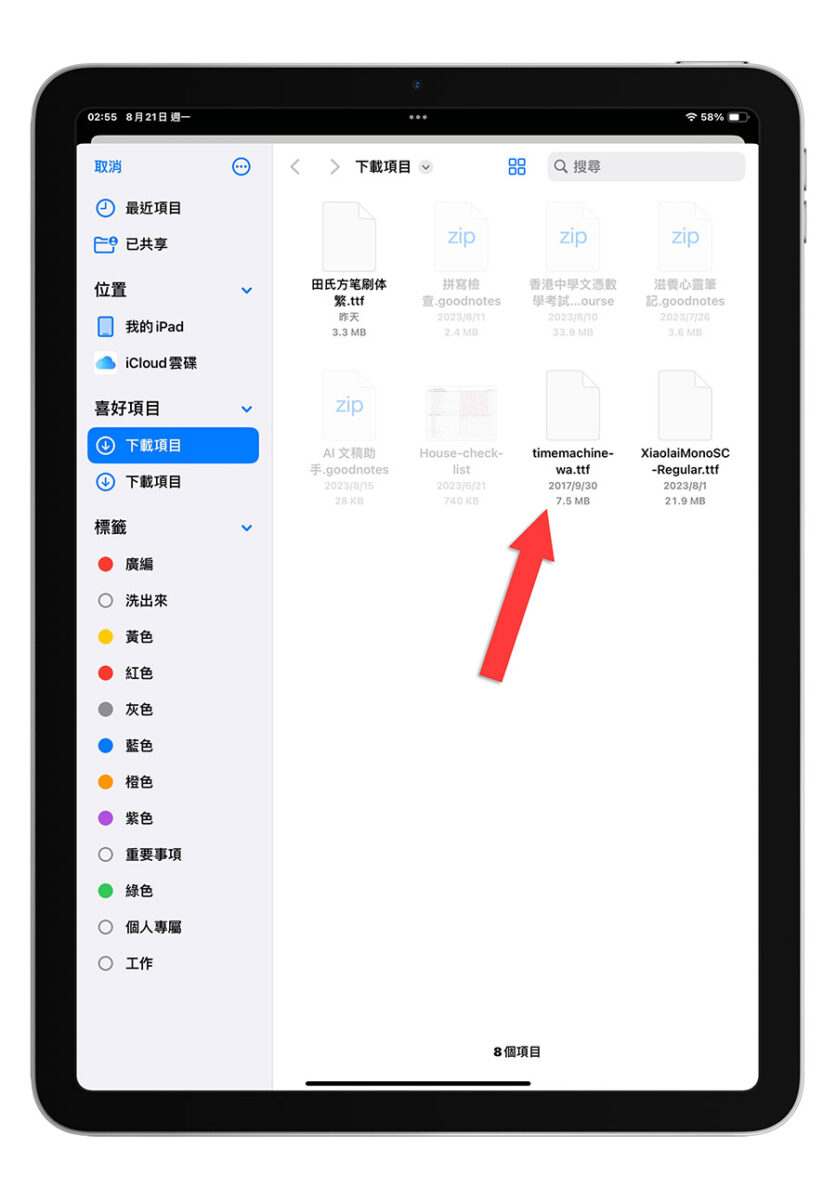 iPad 安装字体 TTF 教程