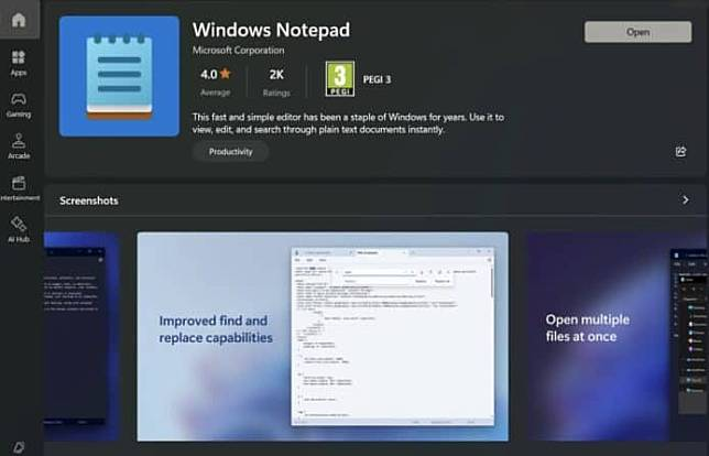 Notepad 40 年来终有大更新 加入拼字检查及自动更正
