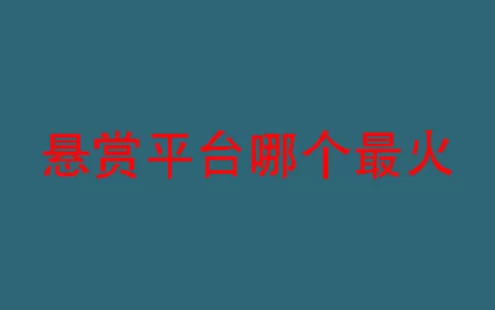 全网最火的悬赏赚钱软件，整理排名前三的人气高的悬赏平台