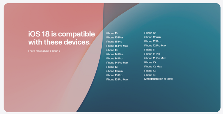 iOS18 支持 iPhone机型！不支持 iOS 18 手机型号