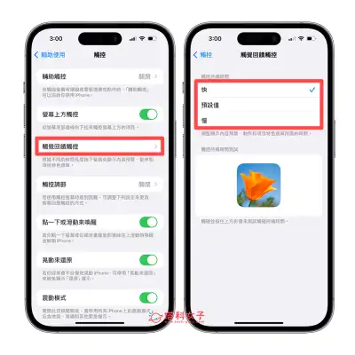 iPhone 触控灵敏度设置教程，调整触觉回馈快或慢 (iOS 17) 第4张