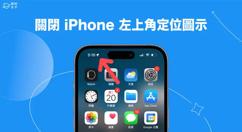 iPhone 左上角定位图示关闭教程，在状态列隐藏蓝色箭头图桉！ 第1张