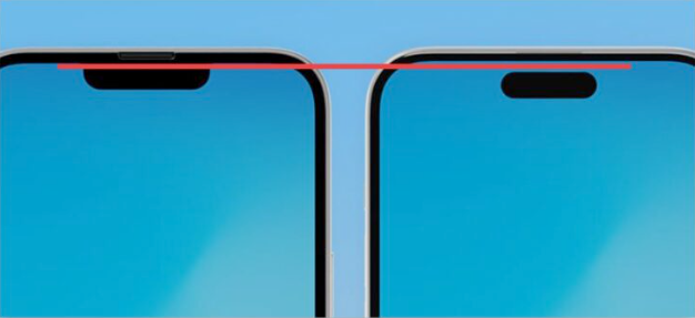 一图看懂iPhone 15 的窄边框和iPhone 14 边框差别多少 第2张