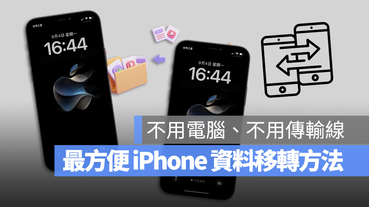 把资料移转到 iPhone 15 最容易的方法，没有线没有电脑也可以搞定 第1张
