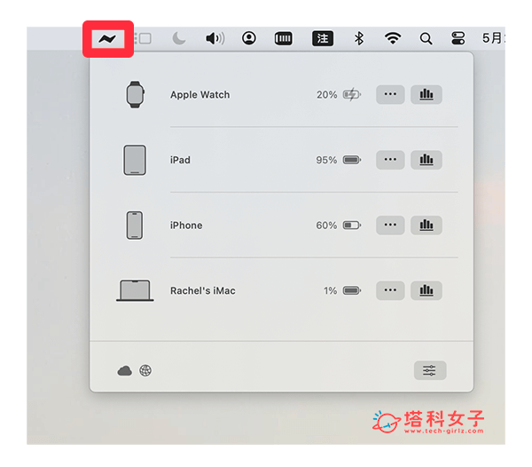 Battery Life Monitor 电量显示 App 让你在 Mac 查看 iPhone、Apple Watch、iPad 等所有苹果装置电量 第4张