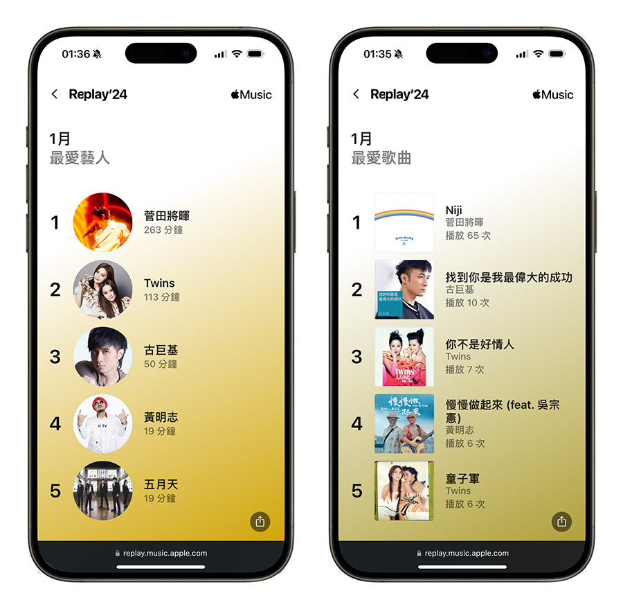 Apple Music 开放查询 2024 年回顾歌单，每周更新一次歌单内容 第6张