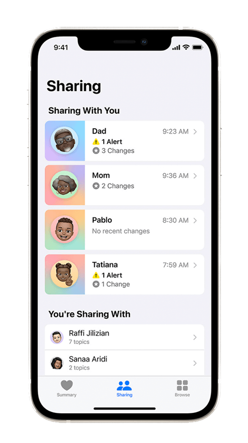 iPhone 健康分享功能教程，iOS 15 可共享健康摘要与接收即时通知 第6张