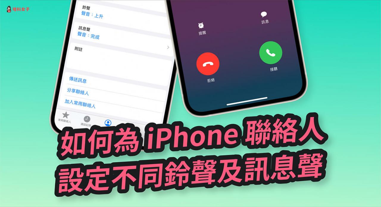 iPhone 如何为联络人设置不同的铃声及消息通知声？教你这招 第1张