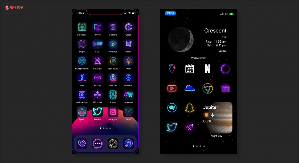 iOS 14 壁纸排版教程，快参考这些 iPhone 桌面设计 (附 icon 素材) 第4张