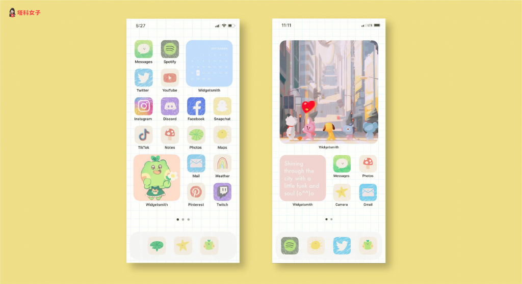 iOS 14 壁纸排版教程，快参考这些 iPhone 桌面设计 (附 icon 素材) 第10张