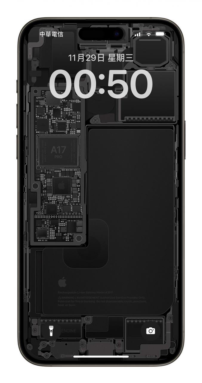 7 款 iPhone 15 Pro 全系列 X 光透明壁纸下载 第4张