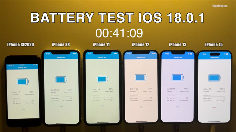 iOS 18.0.1电池续航实测结果出来了，这些iPhone续航都有进步 第1张