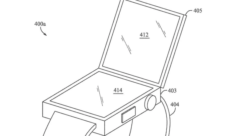 智能手表专利显示，Apple 曾考虑过折叠屏的 Apple Watch