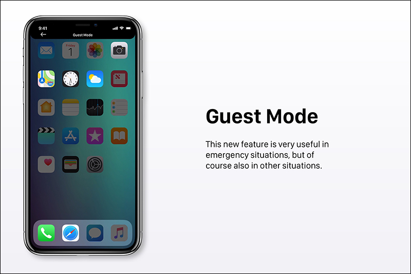 iOS 12 概念设计抢先看：全新主萤幕介面和锁定画面、侧边快捷面板、访客模式及多项灵活应用 第5张