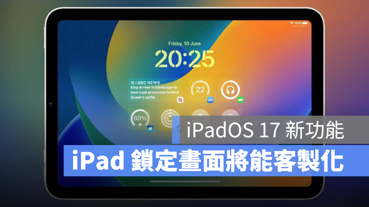 iPadOS 17 锁定画面将增加 6 项特色，与 iPhone 一样可以客製化 第1张