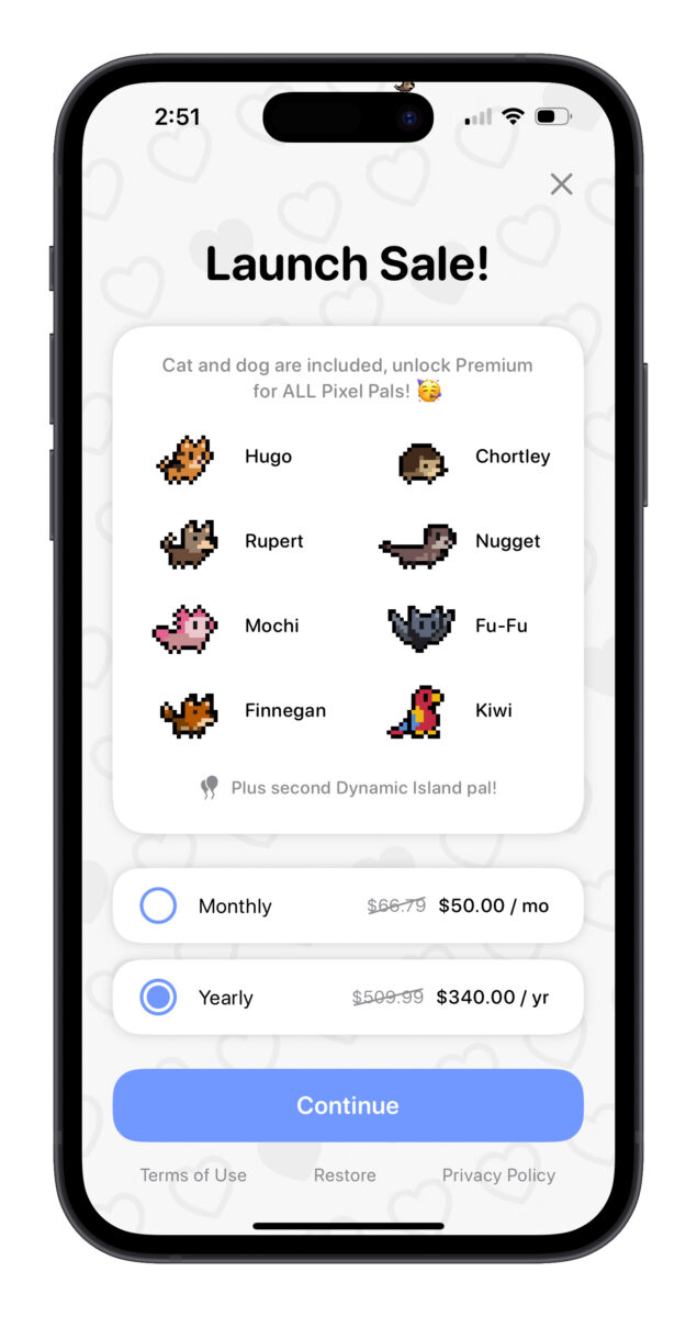 iPhone 养宠物 App 推荐：Pixel Pals 能养能互动、还能常驻在小工具上 第6张