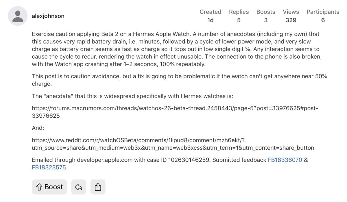 Apple Watch watchOS watchOS 26 watchOS 26 Beta 2 爱马仕 Apple Watch Hermes Apple Watch