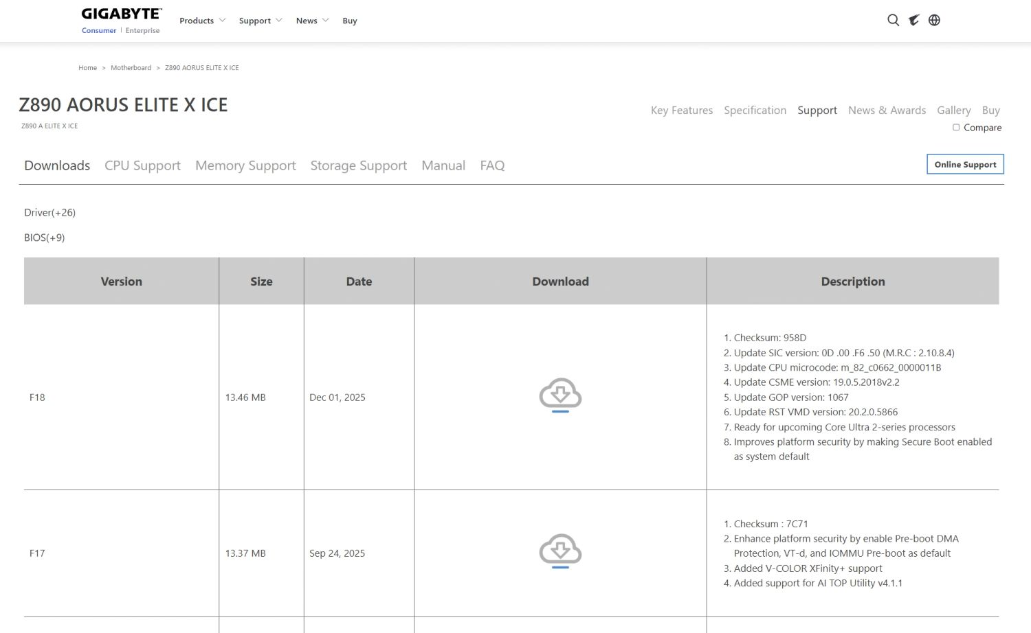 GIGABYTE 已推出支持ARROW LAKE REFRESH的最新Z890 BIOS？